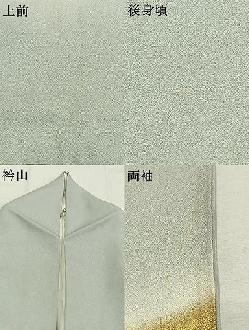 平和屋着物●訪問着　枝花文　暈し染め　金彩　正絹　逸品　AABH4866fy