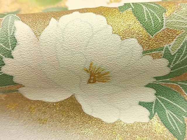 平和屋着物○訪問着 枝花文 暈し染め 金彩 正絹 逸品 AABH4866fy