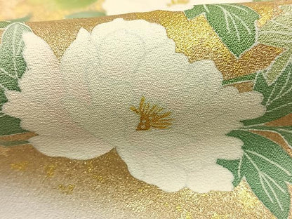 平和屋着物●訪問着　枝花文　暈し染め　金彩　正絹　逸品　AABH4866fy