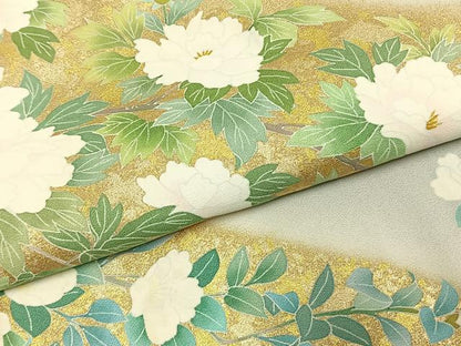 平和屋着物●訪問着　枝花文　暈し染め　金彩　正絹　逸品　AABH4866fy