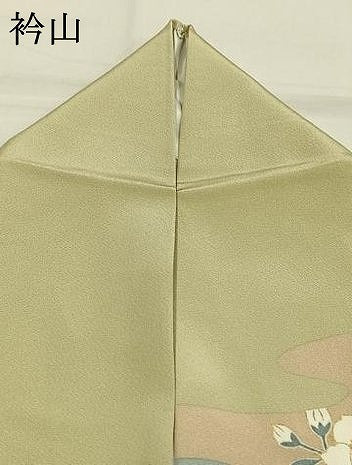平和屋着物●訪問着　駒刺繍　草花文　金彩　ロング丈　正絹　逸品　AABH4867fy