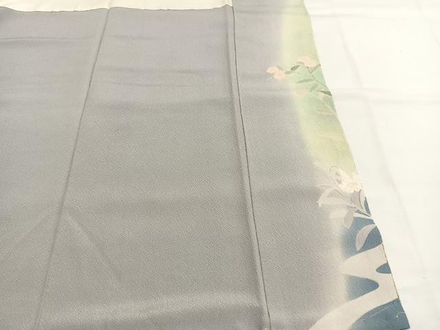 平和屋着物●訪問着　友禅　駒刺繍　草花文　暈し染め　金彩　正絹　逸品　AABH4677fy 平和屋着物○訪問着 友禅 駒刺繍 地紙花文 金彩 正絹 逸品 AABG7352ph