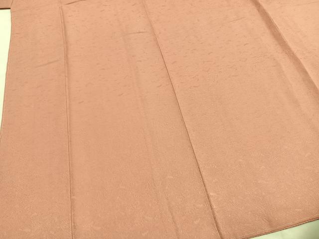 平和屋着物○上質な色無地 草花地紋 宍色 やまと誂製 正絹
