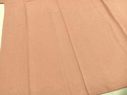 平和屋着物●上質な色無地　草花地紋　宍色　やまと誂製　正絹　逸品　未使用　AABH4877fy