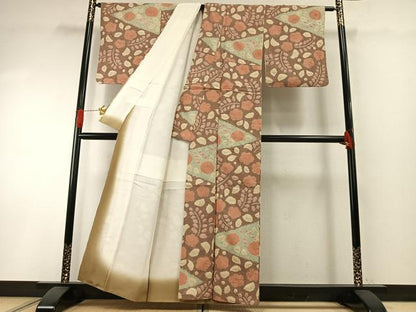 平和屋着物●上質な紬　絞り　辻が花　正絹　逸品　AABH4879fy