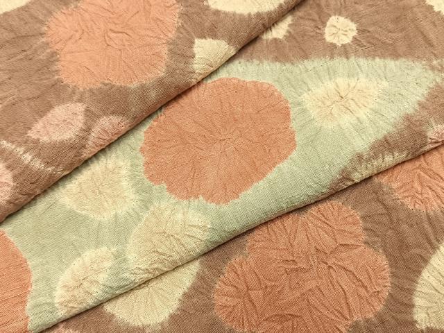 平和屋着物●上質な紬　絞り　辻が花　正絹　逸品　AABH4879fy 平和屋着物○上質な紬 絞り 辻が花 正絹 逸品 AABH4879fy