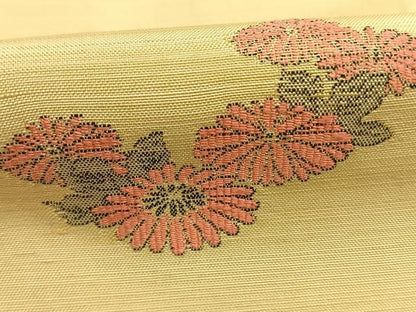 平和屋着物●上質な紬　総刺繍　草花文　鈴乃屋扱い　正絹　逸品　AABH4881fy