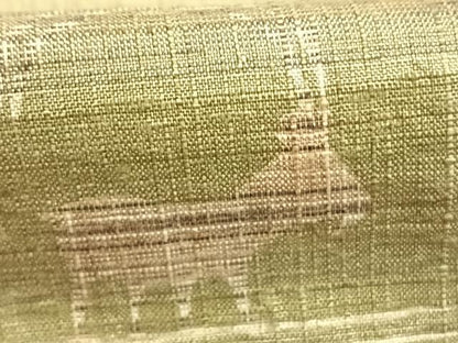 平和屋着物●伝統工芸士　七代目　吉澤与市　紬　市松文様　正絹　逸品　未使用　AABH4883fy