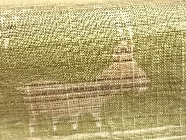 平和屋着物●伝統工芸士　七代目　吉澤与市　紬　市松文様　正絹　逸品　未使用　AABH4883fy