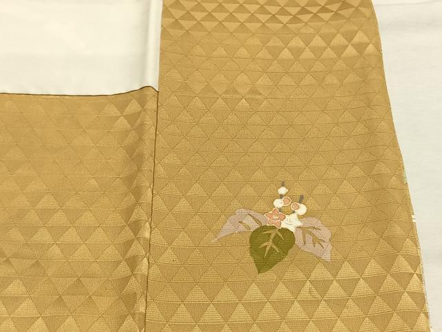 平和屋着物●訪問着　友禅　刺繍　花鳥文　暈し染め　金銀彩　正絹　逸品　AABH4888fy