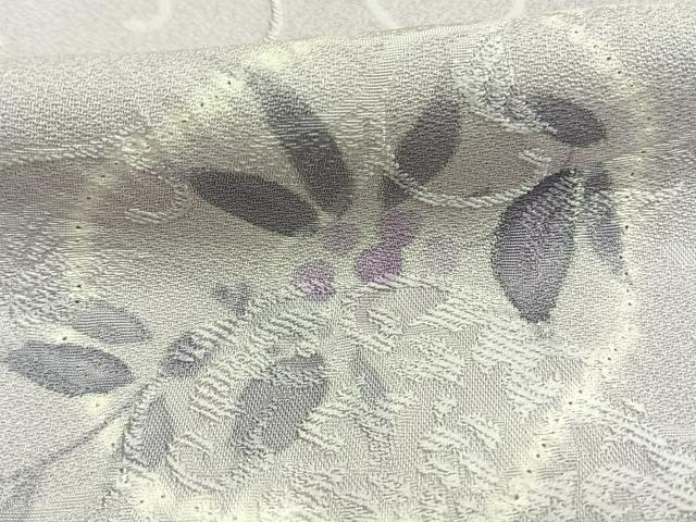 平和屋着物●上質な小紋　手描き　絞り　草花文　正絹　逸品　AABH4917fy