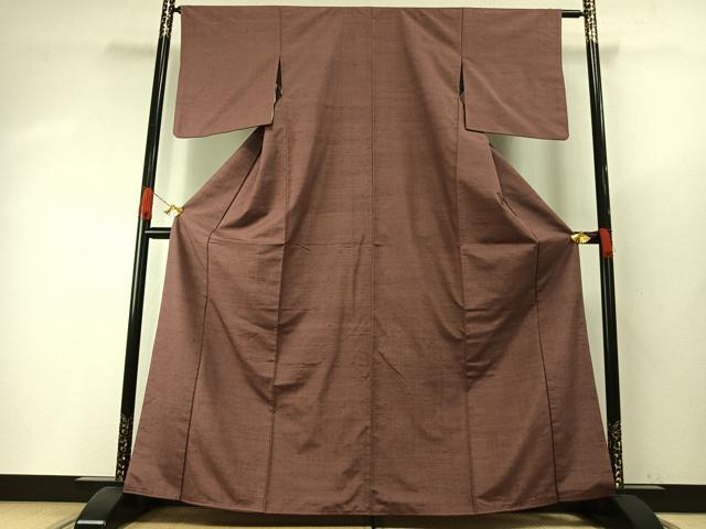 平和屋着物●結城紬　鴇浅葱色　正絹　逸品　未使用　AABH4920fy