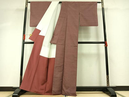 平和屋着物●結城紬　鴇浅葱色　正絹　逸品　未使用　AABH4920fy