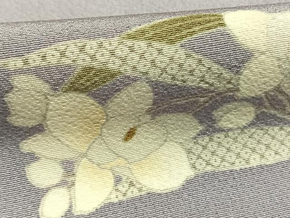 平和屋着物●上質な小紋　草花文　正絹　逸品　AABH4925fy