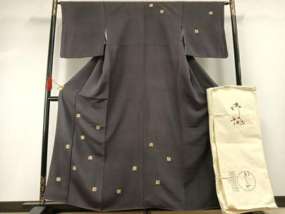 平和屋着物●銀座きしや　訪問着　源氏香　金彩　たとう紙付き　正絹　逸品　AABH4928fy