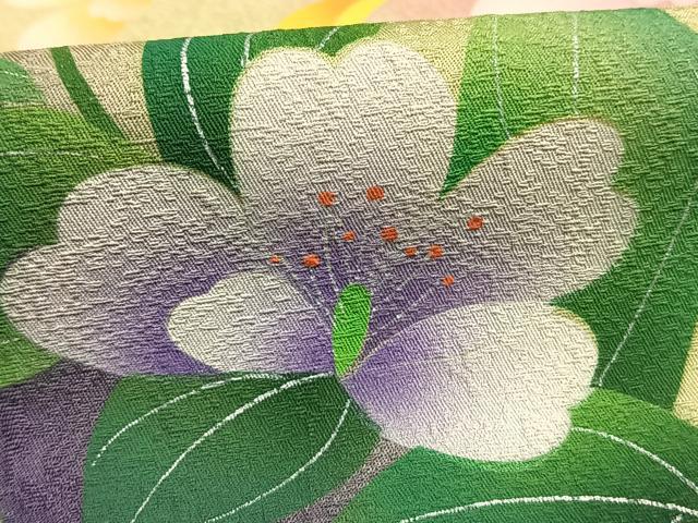 平和屋着物●訪問着　草花文　暈し染め　正絹　逸品　AABH4929fy 平和屋着物○訪問着 草花文 暈し染め 正絹 逸品 AABH4929fy