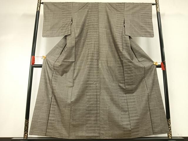 平和屋着物●本場大島紬　カタス9マルキ　縞　正絹　逸品　AABH4937fy