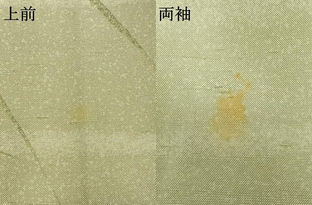 平和屋着物●石川県指定無形文化財　牛首紬　白山工房　手織り　草花文　正絹　逸品　AABH4941fy