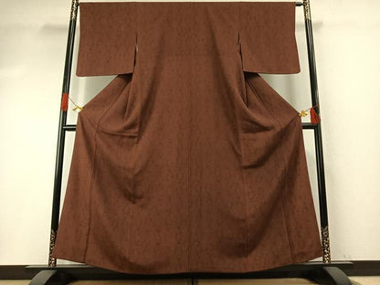 平和屋着物●江戸小紋　立涌花文　正絹　逸品　AABH4943fy