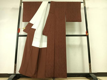 平和屋着物●江戸小紋　立涌花文　正絹　逸品　AABH4943fy