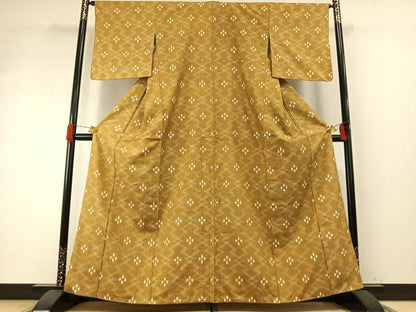 平和屋着物●上質な紬　琉球絣　正絹　逸品　AABH4944fy