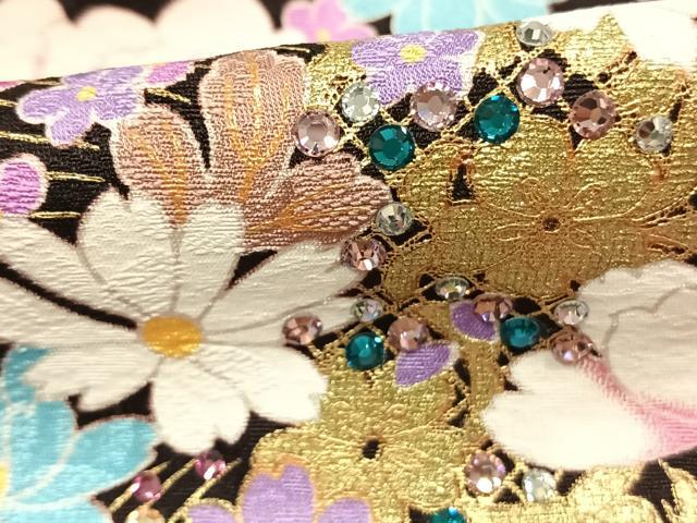 平和屋着物●豪華振袖　草花文　暈し染め　金糸　金銀彩　ラインストーン　正絹　逸品　AABH4949fy