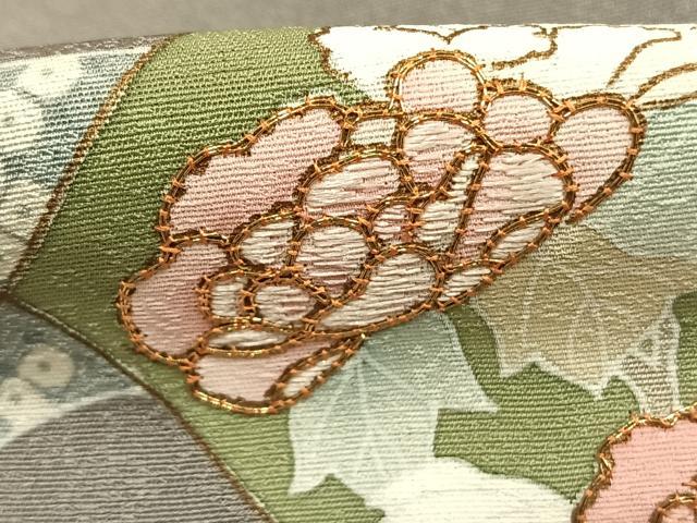 平和屋着物●訪問着　友禅　駒刺繍　花菱文　正絹　逸品　未使用　AABH4950fy