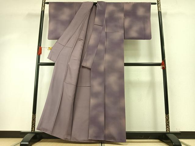 平和屋着物▼上質な小紋 霞文 正絹 逸品 AABH4953fy