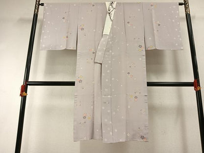 平和屋着物●長襦袢　無双仕立て　作家物　舞桜文　金彩　正絹　逸品　AABH4957fy