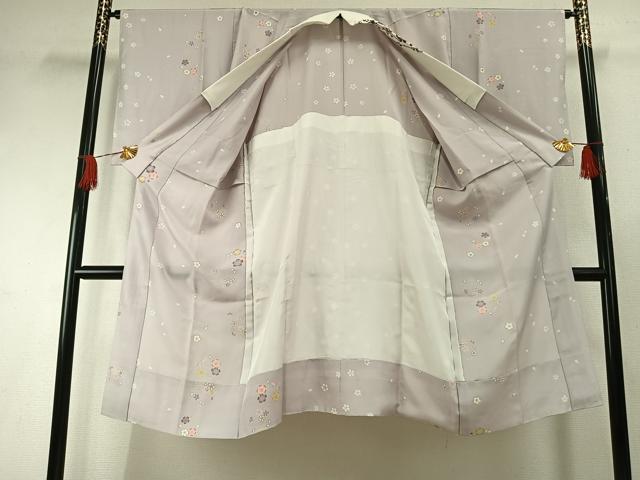 平和屋着物●長襦袢　無双仕立て　作家物　舞桜文　金彩　正絹　逸品　AABH4957fy