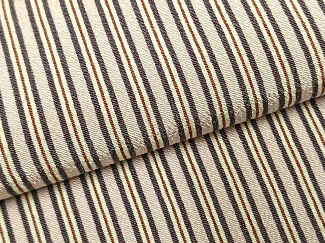 平和屋着物●上質な小紋　縞　正絹　逸品　AABH4958fy