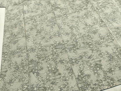 平和屋着物●上質な紬　風景文　正絹　逸品　AABH4960fy