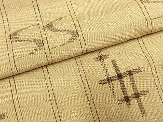 平和屋着物●上質な紬　琉球絣　正絹　逸品　AABH4964fy