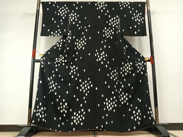 平和屋着物●上質な小紋　総絞り　幾何学文様　黒地　正絹　逸品　AABG3704ck 2026年最新】Yahoo!オークション -総絞り 小紋の中古品・新品・未使用