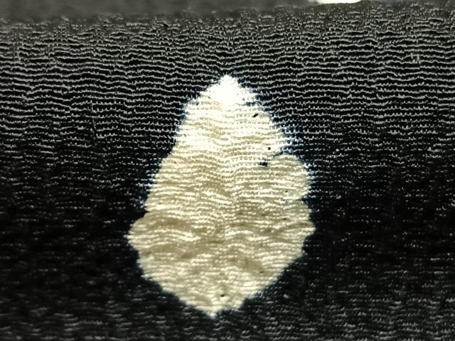 平和屋着物●上質な小紋　絞り　散らし文様　黒地　正絹　逸品　AABH4965fy