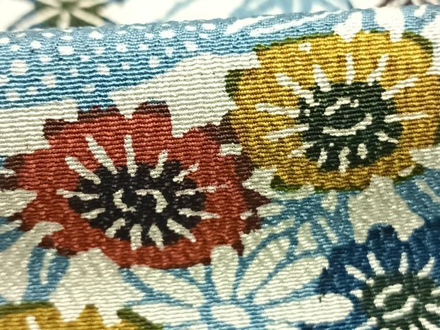 平和屋着物●上質な小紋　型染め　草花文　正絹　逸品　AABH4966fy