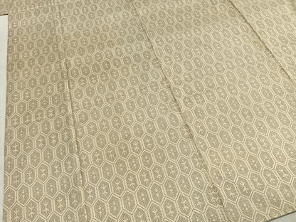 平和屋着物●本場大島紬　一元絣　亀甲文　正絹　逸品　AABH4969fy