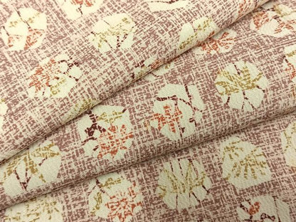 平和屋着物●上質な小紋　型染め　亀甲取り花文　三越扱い　正絹　逸品　AABH4971fy