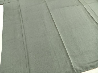 平和屋着物●お召　鼠色　正絹　逸品　AABH4972fy