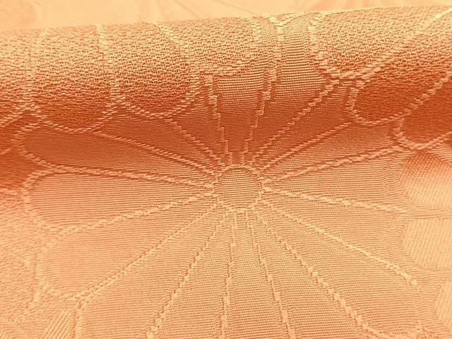 平和屋着物○上質な色無地 花尽くし地紋 東雲色 正絹 逸品 AABH4976fy