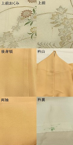 平和屋着物●豪華色留袖　寿光織　草花文　暈し染め　金銀糸　正絹　逸品　AABH4977fy
