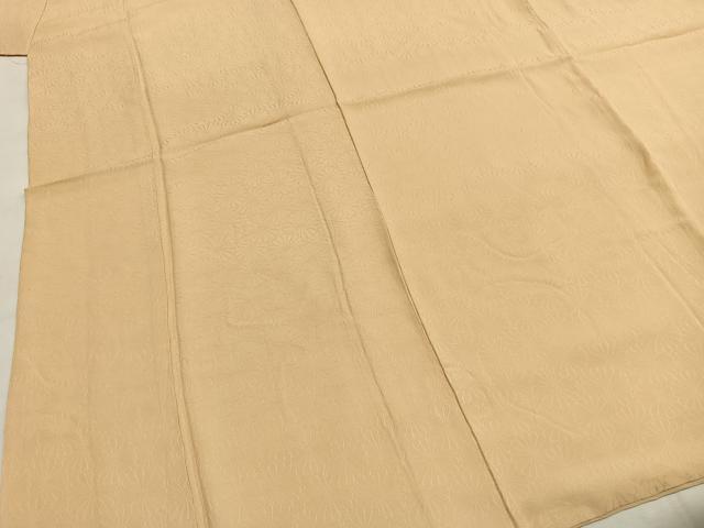 平和屋着物●上質な色無地　花尽くし地紋　蜂蜜色　正絹　逸品　AABH4981fy