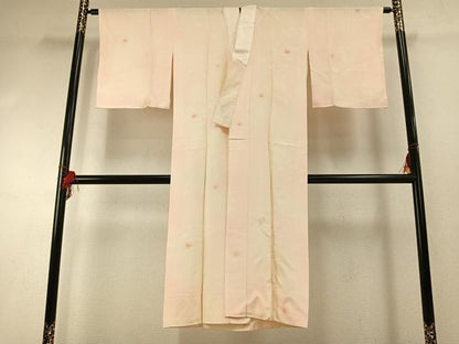 平和屋着物●長襦袢　袷　絞り　草花地紋　暈し染め　正絹　逸品　AABH4985fy