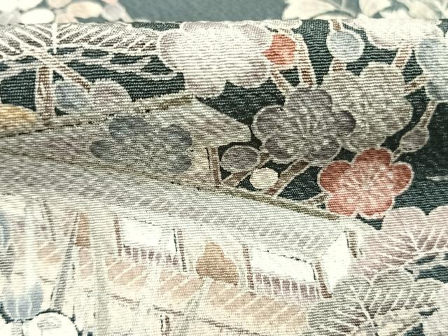 平和屋着物●訪問着　友禅　松竹梅　風景文　暈し染め　鬼しぼ縮緬　三越扱い　正絹　逸品　AABH4990fy