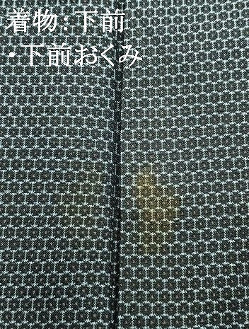 平和屋着物●男性　お召　アンサンブル　亀甲柄　正絹　逸品　AABH4991fy