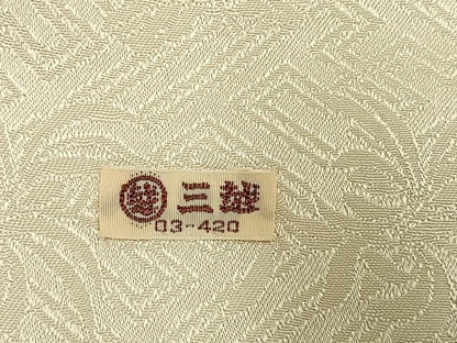 平和屋着物●訪問着　総絞り　手描き　枝葉文　三越扱い　正絹　逸品　AABH4992fy