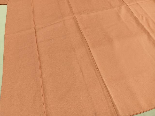 平和屋着物●上質な色無地　花尽くし地紋　東雲色　正絹　逸品　未使用　AABH4995fy