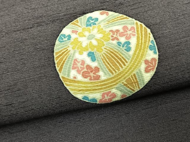 平和屋着物●本加賀友禅作家　柿本市郎　紬　色無地　薄鼠色　証紙付き　正絹　逸品　未使用　AABH5000fy