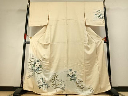 平和屋着物●訪問着　草花文　暈し染め　金彩　正絹　逸品　AABH5001fy