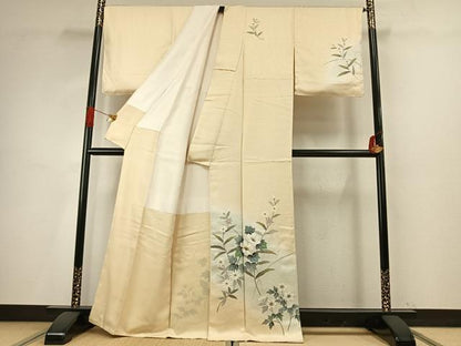 平和屋着物●訪問着　草花文　暈し染め　金彩　正絹　逸品　AABH5001fy
